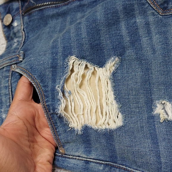 Rag & Bone | Denim Distressed Jean Skirt | size 28 - Picture 6 of 10